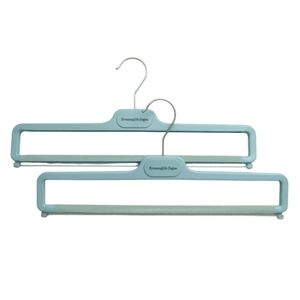 Ermenegildo Zegna Set Of 2 Light Gray Closet Hangers Trousers Pants Slim Plastic